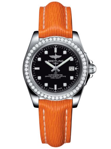 Breitling Galactic 32 Sleek Edition Paslanmaz Çelik / Elmas / Trophy Siyah Elmas / Sahara, referans A7133053/BF63/212X/A14BA.1