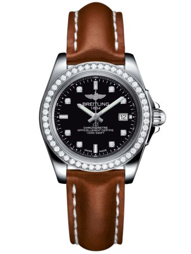 Breitling Galactic 32 Sleek Edition Paslanmaz Çelik / Elmas / Trophy Siyah Elmas / Calf, referans A7133053/BF63/406X/A14BA.1