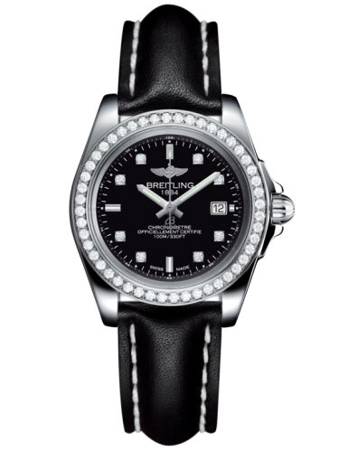 Breitling Galactic 32 Sleek Edition Paslanmaz Çelik / Elmas / Trophy Siyah Elmas / Calf, referans A7133053/BF63/408X/A14BA.1