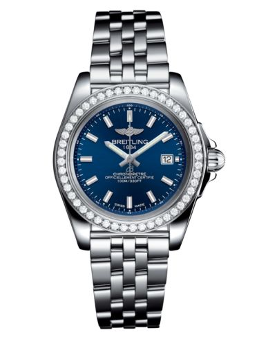 Breitling Galactic 32 Sleek Edition Paslanmaz Çelik / Elmas / Horizon Mavi / Bilezik, referans A7133053/C951/792A