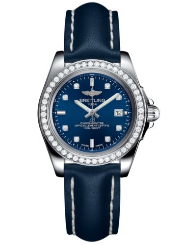 Breitling Galactic 32 Sleek Edition Paslanmaz Çelik / Elmas / Horizon Mavi Elmas / Calf, referans A7133053/C966/116X/A14BA.1