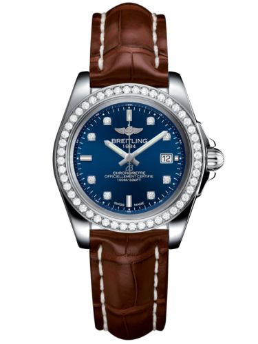 Breitling Galactic 32 Sleek Edition Paslanmaz Çelik / Elmas / Horizon Mavi Elmas / Croco, referans A7133053/C966/778P/A14BA.1