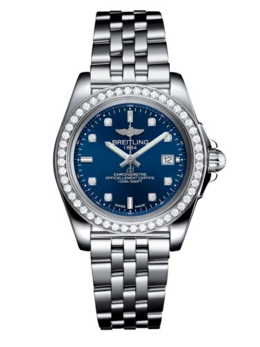 Breitling Galactic 32 Sleek Edition Paslanmaz Çelik / Elmas / Horizon Mavi Elmas / Bilezik, referans A7133053/C966/792A