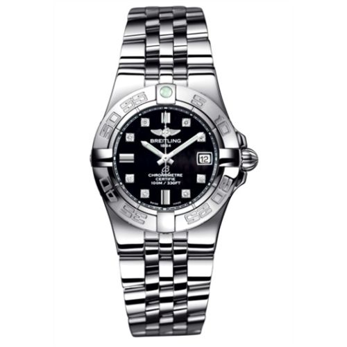 Breitling Galactic 30 Siyah / Elmas / Bilezik, referans A71340L2.BA14.368A