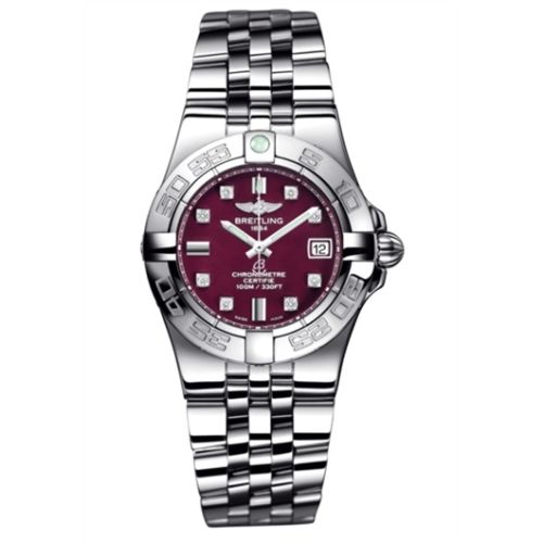 Breitling Galactic 30 Kırmızı / Elmas / Bilezik, referans A71340L2.K525.368A
