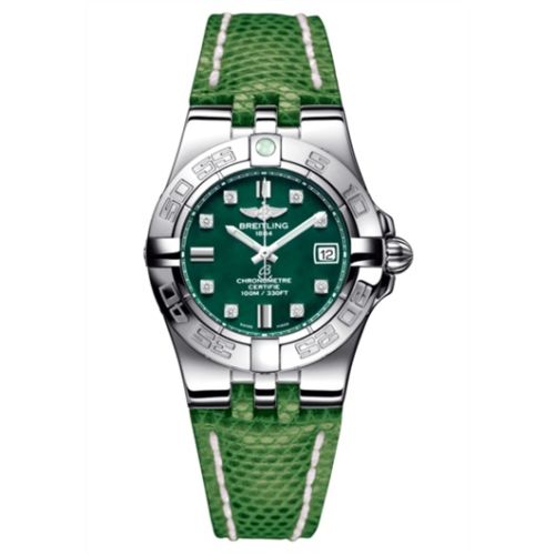 Breitling Galactic 30 Yeşil / Elmas / Teju, referans A71340L2.L516.166Z