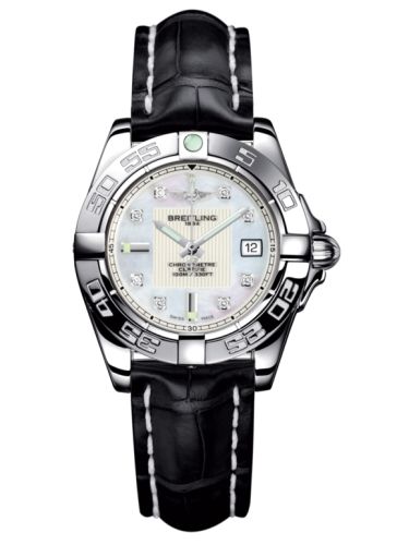 Breitling Galactic 32 Paslanmaz Çelik / Pearl Elmas / Croco, referans A71356L2.A708.777P