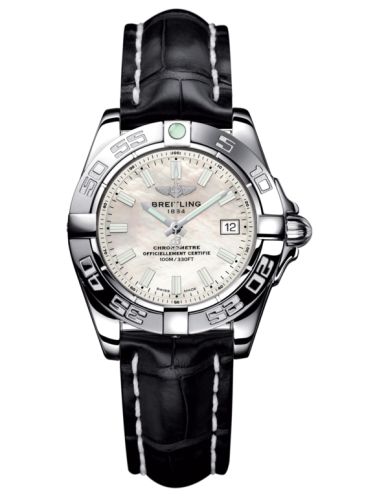 Breitling Galactic 32 Paslanmaz Çelik / Pearl / Croco, referans A71356L2.A787.777P