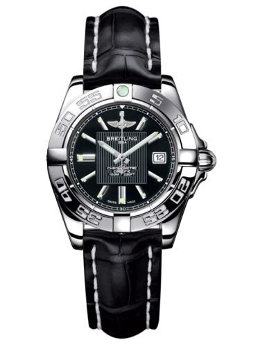 Breitling Galactic 32 Paslanmaz Çelik / Trophy Siyah / Croco, referans A71356L2.BA10.777P