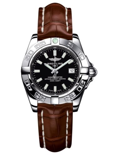 Breitling Galactic 32 Paslanmaz Çelik / Onyx Siyah / Croco, referans A71356L2.BE76.778P