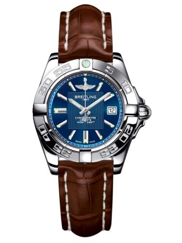 Breitling Galactic 32 Paslanmaz Çelik / Metallica Mavi / Croco, referans A71356L2.C811.778P