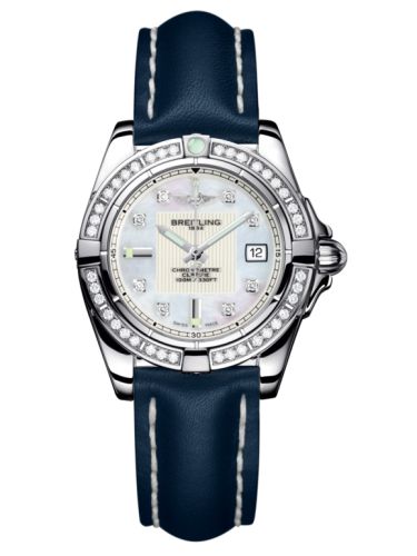 Breitling Galactic 32 Paslanmaz Çelik / Elmas / Pearl Elmas / Calf, referans A71356LA.A708.116X