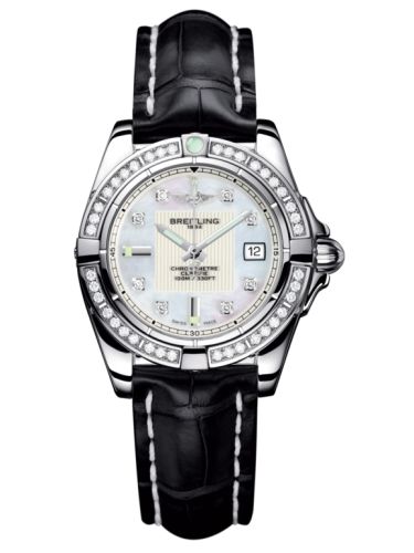 Breitling Galactic 32 Paslanmaz Çelik / Elmas / Pearl Elmas / Croco, referans A71356LA.A708.777P