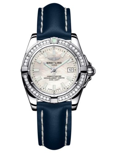 Breitling Galactic 32 Paslanmaz Çelik / Elmas / Pearl / Calf, referans A71356LA.A787.116X