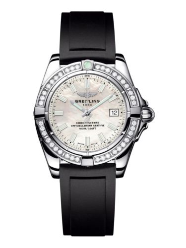 Breitling Galactic 32 Paslanmaz Çelik / Elmas / Pearl / Kauçuk, referans A71356LA.A787.133S