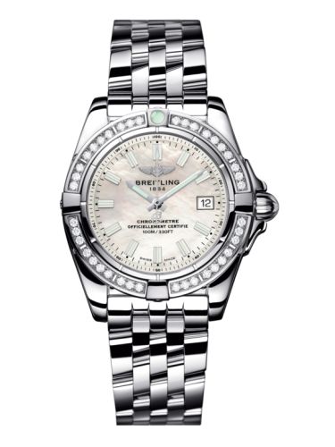 Breitling Galactic 32 Paslanmaz Çelik / Elmas / Pearl / Bilezik, referans A71356LA.A787.367A