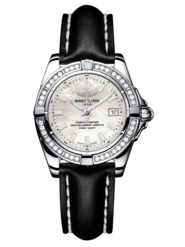 Breitling Galactic 32 Paslanmaz Çelik / Elmas / Pearl / Calf, referans A71356LA.A787.408X