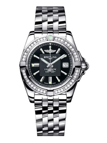 Breitling Galactic 32 Paslanmaz Çelik / Elmas / Trophy Siyah / Bilezik, referans A71356LA.BA10.367A