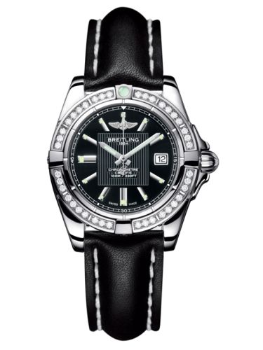 Breitling Galactic 32 Paslanmaz Çelik / Elmas / Trophy Siyah / Calf, referans A71356LA.BA10.408X