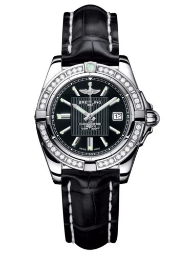 Breitling Galactic 32 Paslanmaz Çelik / Elmas / Trophy Siyah / Croco, referans A71356LA.BA10.777P