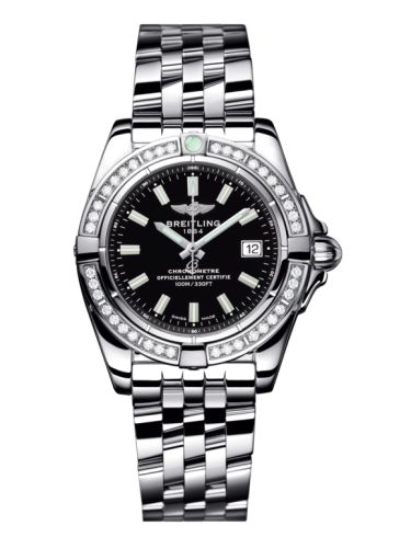 Breitling Galactic 32 Paslanmaz Çelik / Elmas / Onyx Siyah / Bilezik, referans A71356LA.BE76.367A