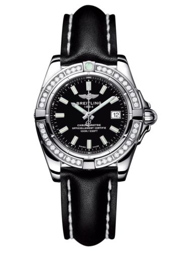 Breitling Galactic 32 Paslanmaz Çelik / Elmas / Onyx Siyah / Calf, referans A71356LA.BE76.408X