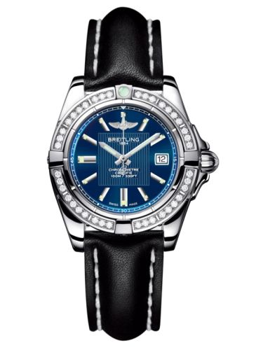 Breitling Galactic 32 Paslanmaz Çelik / Elmas / Metallica Mavi / Calf, referans A71356LA.C811.408X