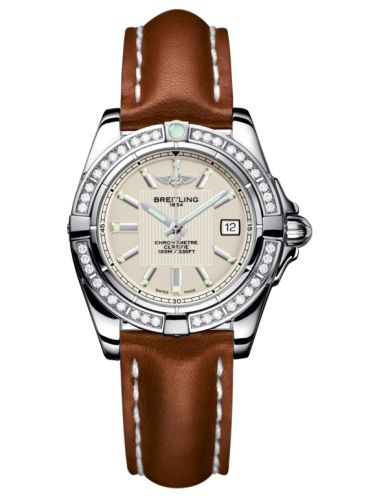 Breitling Galactic 32 Paslanmaz Çelik / Elmas / Sierra Gümüş / Calf, referans A71356LA.G702.406X