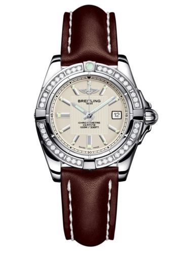 Breitling Galactic 32 Paslanmaz Çelik / Elmas / Sierra Gümüş / Calf, referans A71356LA.G702.410X