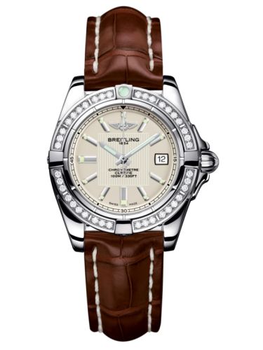 Breitling Galactic 32 Paslanmaz Çelik / Elmas / Sierra Gümüş / Croco, referans A71356LA.G702.778P