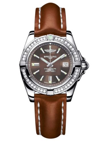 Breitling Galactic 32 Paslanmaz Çelik / Elmas / Solar Bronze / Calf, referans A71356LA.Q579.406X
