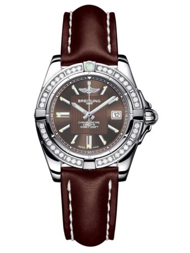 Breitling Galactic 32 Paslanmaz Çelik / Elmas / Solar Bronze / Calf, referans A71356LA.Q579.410X