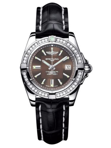 Breitling Galactic 32 Paslanmaz Çelik / Elmas / Solar Bronze / Croco, referans A71356LA.Q579.777P