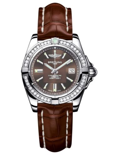 Breitling Galactic 32 Paslanmaz Çelik / Elmas / Solar Bronze / Croco, referans A71356LA.Q579.778P