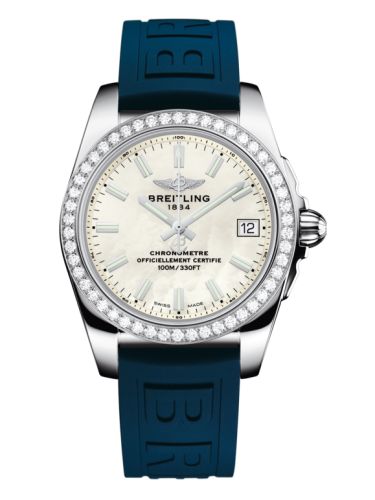 Breitling Galactic 36 Paslanmaz Çelik / Elmas / Pearl / Kauçuk, referans A7433053.A779.238S