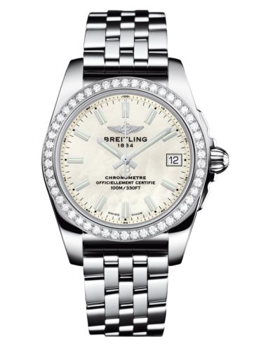 Breitling Galactic 36 Paslanmaz Çelik / Elmas / Pearl / Bilezik, referans A7433053.A779.376A