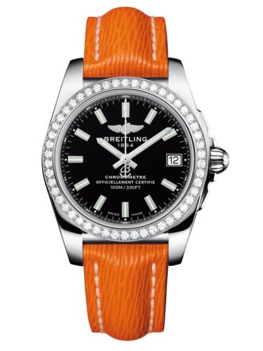 Breitling Galactic 36 Paslanmaz Çelik / Elmas / Trophy Siyah / Sahara, referans A7433053.BE08.217X