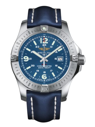 Breitling Colt Quartz Mariner Mavi / Calf / Pin 44mm, referans A7438811/C907/105X/A20BA.1
