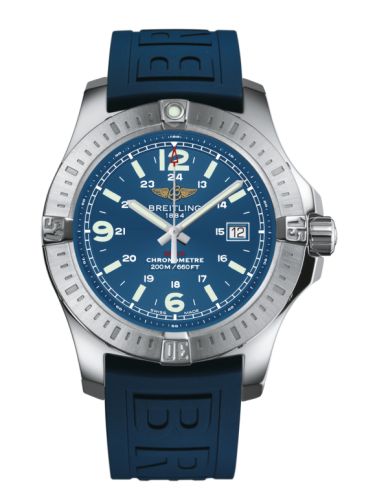 Breitling Colt Quartz Mariner Mavi / Kauçuk / Pin 44mm, referans A7438811/C907/158S/A20S.1