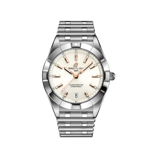 Breitling Chronomat 32 Paslanmaz Çelik / Beyaz - Elmas / Rouleaux, referans A77310101A3A1