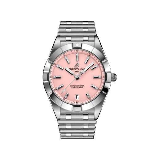 Breitling Chronomat 32 Paslanmaz Çelik / Pembe - Elmas / Rouleaux, referans A77310101K1A1