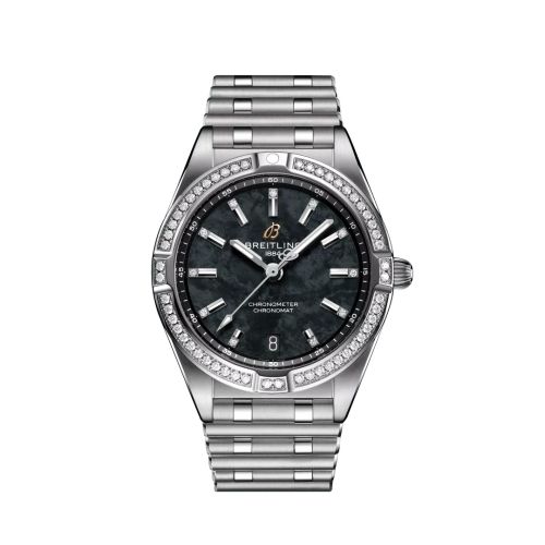 Breitling Chronomat 32 Paslanmaz Çelik  - Elmas / Siyah MOP / Japan, referans A773104A1B1A1
