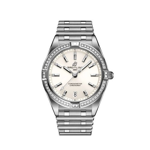 Breitling Chronomat 32 Paslanmaz Çelik - Elmas / Beyaz / Rouleaux, referans A77310591A1A1