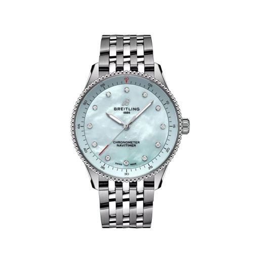 Breitling Navitimer Quartz 32 Stainless Steel / Blue MOP / Bracelet, reference A77320171C1A1