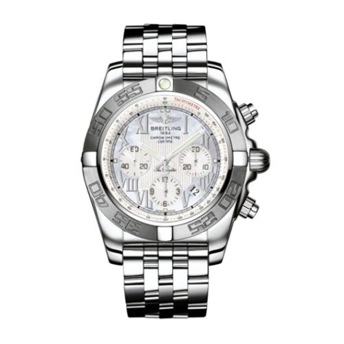 Breitling Chronomat 44 Stainless Steel / MOP - Roman / Bracelet, reference AB011011/A691/375A