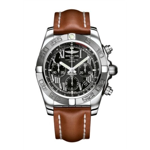 Breitling Chronomat 44 Paslanmaz Çelik / Siyah - Roman / Calf, referans AB011011/B956/433X