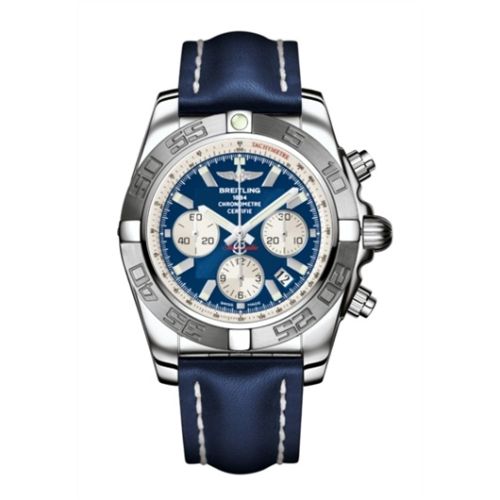 Breitling Chronomat 44 Paslanmaz Çelik / Mavi / Calf, referans AB011011/C788/105X