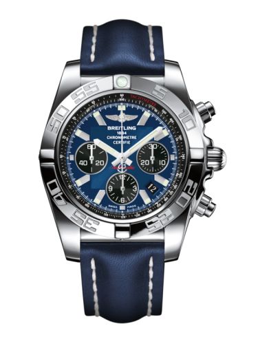 Breitling Chronomat 44 Paslanmaz Çelik / Siyaheye Mavi / Calf, referans AB011012.C789.105X