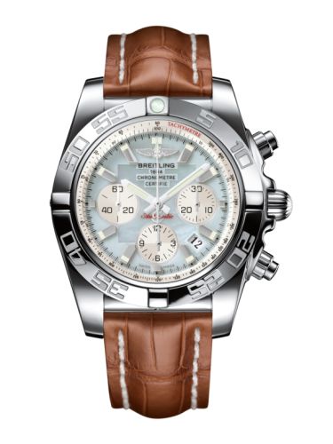 Breitling Chronomat 44 Paslanmaz Çelik / Gray Pearl / Croco, referans AB011012.G685.737P