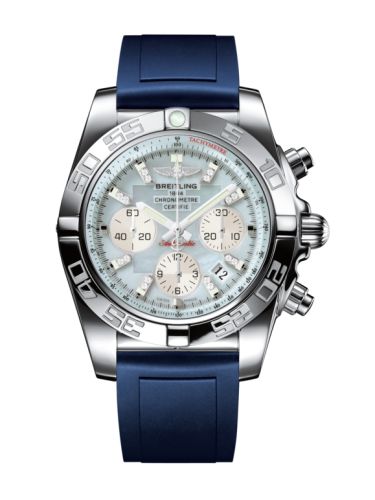 Breitling Chronomat 44 Paslanmaz Çelik / Gray Pearl Elmas / Kauçuk, referans AB011012.G686.145S